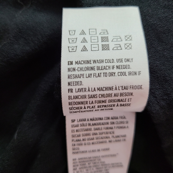 American Eagle Outfitters Size Small Black Embroidered Waist Ruffled Mini Dress - Picture 10 of 12